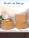 Shallive 50 Pcs Large Treat Boxes 9x6x6 Inch Brown Gable Gift Boxes with Handle Kraft Lunch Boxes Recycled Paper Gift Bags Take Out Cookie Boxes Welcome Boxes Candy Bags For Wedding Supplies