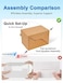 Shallive 50 Pcs Large Treat Boxes 9x6x6 Inch Brown Gable Gift Boxes with Handle Kraft Lunch Boxes Recycled Paper Gift Bags Take Out Cookie Boxes Welcome Boxes Candy Bags For Wedding Supplies