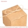 UnicoPak 10 Pack 4x4x4 Small Brown Gift Boxes with Lids Twine Premium USA Kraft Cardboard PopUp Easy Assembly Gift Boxes for Presents Candles Mugs Ornaments Favors