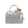 Parker Baby Diaper Caddy Nursery Storage Bin and Car Organizer for Diapers and Baby Wipes Gray Regular