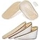 Ailaka 2 Pairs Gel Height Increase Insole Invisible Heel Lift Inserts Elastic Shock Absorption Pads 3 Heights for Men Women