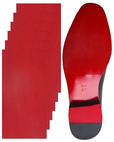 CZBYXA12 Red Sole Protector for Boots Heels Replacement for Louboutin Sole Guard Large 8x4 AntiSlip Shoe Bottom Protector3 Pairs Full Coverage