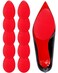 CZBYXA12 Red Sole Guards Oval Shoe Bottom Protectors Replacement for Christian Louboutin Heels AntiSlip Red Bottom Protector for Expensive Shoes 10 Pcs Red Grid43X 30