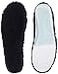 ABUSA Black Sheepskin Insoles Womens Premium Think Wool Fur Fleece Inserts Cozy Fluffy 7
