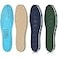 Sintege 3 Pairs Breathable Shoe Insoles Inserts Soft Cushioning DoubleLayer Latex Foam Perforated Replacement Insoles for Men 711 Woman 28Khaki Green Blue