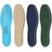 Sintege 3 Pairs Breathable Shoe Insoles Inserts Soft Cushioning DoubleLayer Latex Foam Perforated Replacement Insoles for Men 711 Woman 28Khaki Green Blue