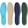 Sintege 3 Pairs Breathable Shoe Insoles Inserts Soft Cushioning DoubleLayer Latex Foam Perforated Replacement Insoles for Men 711 Woman 28Khaki Green Blue