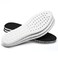 XINIFOOT 3 Pairs Shock Absorption Flexible Replacement Insoles PU Elastic Inserts Relieve Foot Pain Maximum Cushion Comfortable Insoles for Men Black