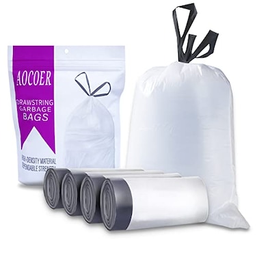 Aocoer 8 Gallon Drawstring Trash Bag Small Garbage Bags 45 Count