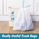 Bay Ridge Laguna 4 Gallon Drawstring Trash Bags 05 Mil Strong Small Garbage Bags for Office Bathroom Kitchen Individual Unscented White 19 x 19 60 Count