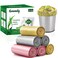 Hommaly 26 Gallon 240 pcs Small Multi Trash Bags Strong Pink Gray Gold Garbage Bags Bathroom Trash Can Bin Liners Unscented Mini Plastic Bag for Office Waste Basket Liner Fit 10 Liter 226 Gal
