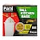 PAMI Tall 13Gallon Kitchen Drawstring Trash Bags 60 Pack White ExtraStrong Plastic Garbage Bags Thick Trash Can Liners For Kitchen Bathroom Outdoor Bins 2ft x2ft Unscented Trash Bags