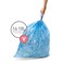 simplehuman Code V 60 Count Custom Fit Liners Drawstring Kitchen Trash Bags OnebyOne MessFree Dispense Extra Thick Double Seamed 50 PCR Plastic 1618 Liter 4248 Gallon Blue