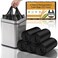 Chenyucheng Small Bathroom Trash Bags 2 Gallon Black Mini Garbage Bags With Handle Biodegradable Compostable 100 Count Kitchen Office Car Little Waste Basket Unscented Tiny Liners Strong Thick