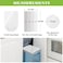 Teivio 7 Gallon 120 Counts Medium Garbage Bags 6 Gallon 7 Gallon Trash Bags Waste Basket Liner Bathroom Trash Can Bin Liners Plastic Bags for home office kitchen Clear