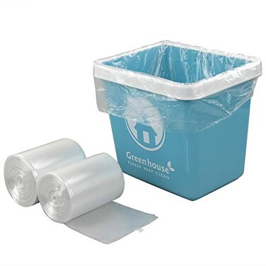 Yubine 15 Gallon Clear Trash Bags 220 Counts