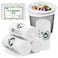 Kebuye Small Trash Bags 12 Gallon Biodegradable Gallon Waste Bag Mini Compostable Strong Bathroom Wastebasket Can Liners Garbage Bags for Home Office Kitchen Fit 5 Liter 5L 1 Gal White