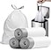 PACCOLYN Small Trash Bags 4 Gallon 57 Count Drawstring 4 Gallon Trash Bag Preseparated Small Garbage Bags Bathroom Trash Bags Unscented White 4 Gal Trash Can Liners