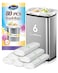 Teivio 6 Gallon 80 Counts Medium Garbage Bags Trash Bags Bathroom Trash Can Bin Liners Plastic Bags for home office kitchenGarden Outdoors wasteClear