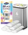 Teivio 6 Gallon 80 Counts Medium Garbage Bags Trash Bags Bathroom Trash Can Bin Liners Plastic Bags for home office kitchenGarden Outdoors wasteClear