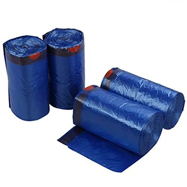 Fiazony 5 Gallon Drawstring Trash Bags 220 Counts Blue Garbage Bags