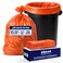 Plasticplace 5560 gallon Trash Bags 12 Mil Orange Heavy Duty Garbage Can Liners 38 x 58 50 Count