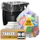 Tasker 6465 Gallon Clear Trash Bags Heavy Duty Recycling Bag Huge 120 Count 60 Gallon Clear Extra Large Recycling Garbage Bags