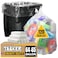 Tasker 6465 Gallon Clear Trash Bags Heavy Duty Recycling Bag Huge 120 Count 60 Gallon Clear Extra Large Recycling Garbage Bags