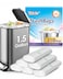 Teivio 15 Gallon 210 Counts Small Trash Bags Garbage Bags Bathroom Trash Can Bin Liners Small Plastic Bags for home office kitchen Clear