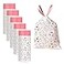 YYaaloa 4 Gallon Trash Bags 75 Count Drawstring small trash Bags 11mil Thick for Bathroom Kitchen Bedroom Office Toilet Home Whitepink 75Counts