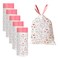 YYaaloa 4 Gallon Trash Bags 75 Count Drawstring small trash Bags 11mil Thick for Bathroom Kitchen Bedroom Office Toilet Home Whitepink 75Counts