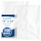 Spartan Industrial 18 X 24 OpenEnd Flat Clear Poly Bags 100 Count 11 Mil Clear Plastic Bags for Packaging Shipping Storage No Adhesive Strip