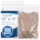 Spartan Industrial 12 X 15 100 Count Self Seal Clear Poly Bags with Suffocation Warning for Packaging T Shirts Shipping Permanent Adhesive
