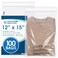 Spartan Industrial 12 X 15 100 Count Self Seal Clear Poly Bags with Suffocation Warning for Packaging T Shirts Shipping Permanent Adhesive
