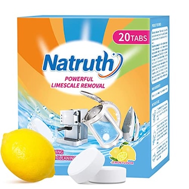 NATRUTH 20 Packs Powerful Limescale RemovalEfficient Water Bottle Cleaning TabletsOdorFree KETTLE Coffee Cup Cleaner TabletsDescaler for Coffee MachineNatural Stainless Steel Cup Cleaners
