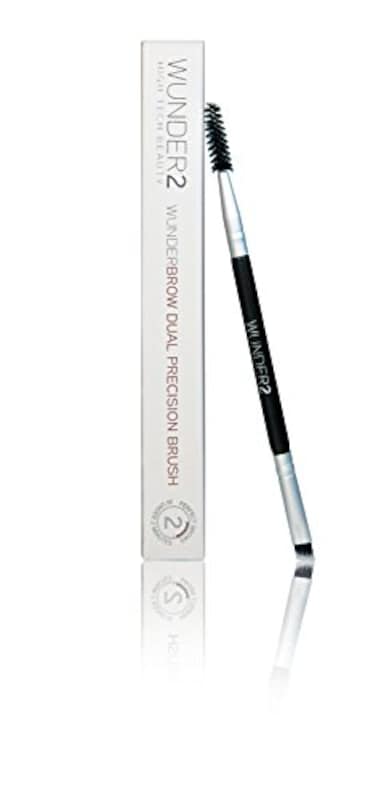 WUNDERBROW WUNDER2 Makeup Brow Brush Professional Angled Tip Eyebrow Brush and Spoolie Brush For Eyebrow Gel Brow Tint