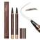 Espoce 2 Pack Eyebrow Pen Waterproof Microblading Eyebrow Pencil 4 Tip Precise Eye Brow Makeup Pen for Women to Effortlessly Create Hair Like Natural Brows Non Dry Out and Last All Day Medium Brown