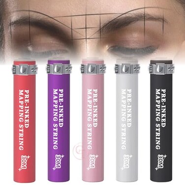 DuBeauty Brow Mapping String PreInked 98Ft30m Permanent Makeup Microblading Supplies Eyebrow Shaping Thread for Precise Brow Mapping Kit