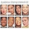 OETUIOW Eyebrow Stamp Stencil Kit Eye Brow Stencil Kit for Beginners Brow Stencil and Stamp Kit Longlasting SmudgeProof Waterproof 24 Reusable Eyebrow Shapes Stencils for Perfect Brow Black Brown