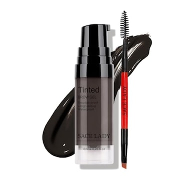SACE LADY 3D Eyebrow Gel Long Lasting 24H Waterproof Smudgeproof Brow Cream Makeup Kit 03 BLACK BROWN 02Fl Oz