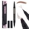 SUSIKEKI Dual Ended Microblading Eyebrow Pen 2 in 1 Liquid Eyebrow Pencil with BrowFection Angled Brush Precise Detail BrushTip Shapes Fills Natural Looking Brows Lasts AllDay Brown