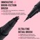 SUSIKEKI Dual Ended Microblading Eyebrow Pen 2 in 1 Liquid Eyebrow Pencil with BrowFection Angled Brush Precise Detail BrushTip Shapes Fills Natural Looking Brows Lasts AllDay Brown