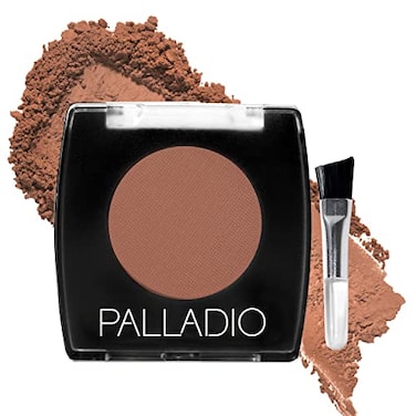 Palladio Brow Powder for Eyebrows Soft and Natural Eyebrow Powder with Jojoba Oil Shea Butter Helps Enhance Define Brows Compact Size for Purse or Travel Includes Applicator Brush Auburn