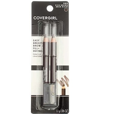 COVERGIRL CoverGirl Easy Breezy Brow FillDefine Pencils 505 Rich Brown 2 ea Pack of 8
