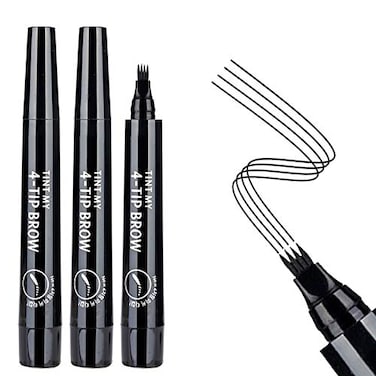 AWCCXMYM 3PCS Black Eyebrow Pencils for Women Waterproof LongLasting Eyebrow Pen Microblading brow pencil Easily Create Natural Eyebrow Makeup
