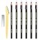 KAIQIKAIXI 6 Piece Black Colour Waterproof Eyebrows Pencil Tattoo Makeup And Microblading Supplies KitPermanent Eye Brow Liners In Waterproof Eyebrow Pencils Peel Brow Pencil Set For Marking