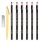 KAIQIKAIXI 6 Piece Black Colour Waterproof Eyebrows Pencil Tattoo Makeup And Microblading Supplies KitPermanent Eye Brow Liners In Waterproof Eyebrow Pencils Peel Brow Pencil Set For Marking