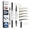 Yulinlon DualTip Liquid Brow Pen12 ProngsBrowsLinerBeard Hairline3Dark Brown