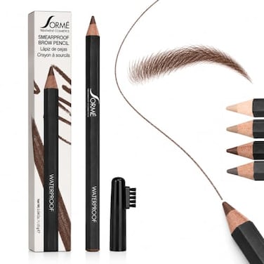 SORMÃ‰ Sorme Treatment Cosmetics Natural Definitive Waterproof Eyebrow Pencil Rich Brown 004 Ounce Pack of 1