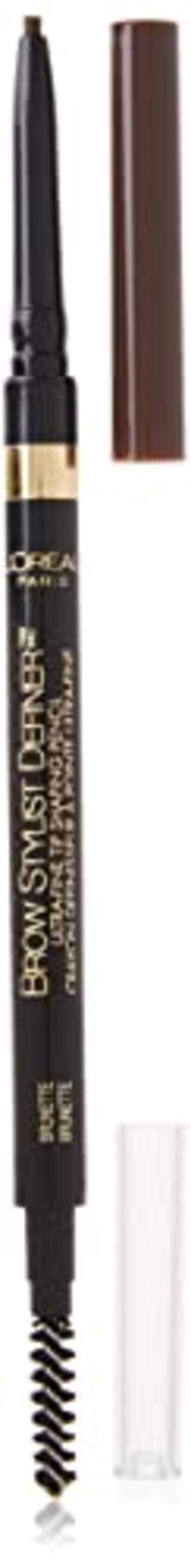L'Oreal Paris LOreal Paris Makeup Brow Stylist Definer Waterproof Eyebrow Pencil UltraFine Mechanical Pencil Draws Tiny Brow Hairs and Fills in Sparse Areas and Gaps Brunette 0003 Ounce 1 Count